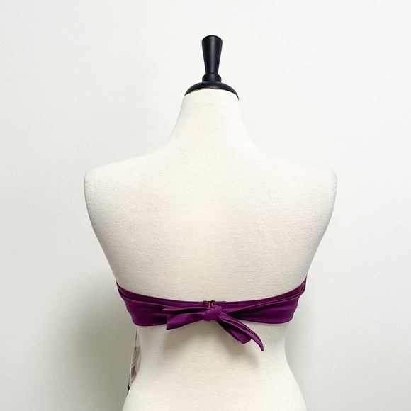 Paula Hermanny Vix Purple Solid Lolita Bandeau Bikini Top NWT Large Underwire - Picture 4 of 12